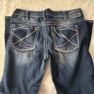 Silver Jeans Women's Blue Boot Cut with Embroidered Pockets